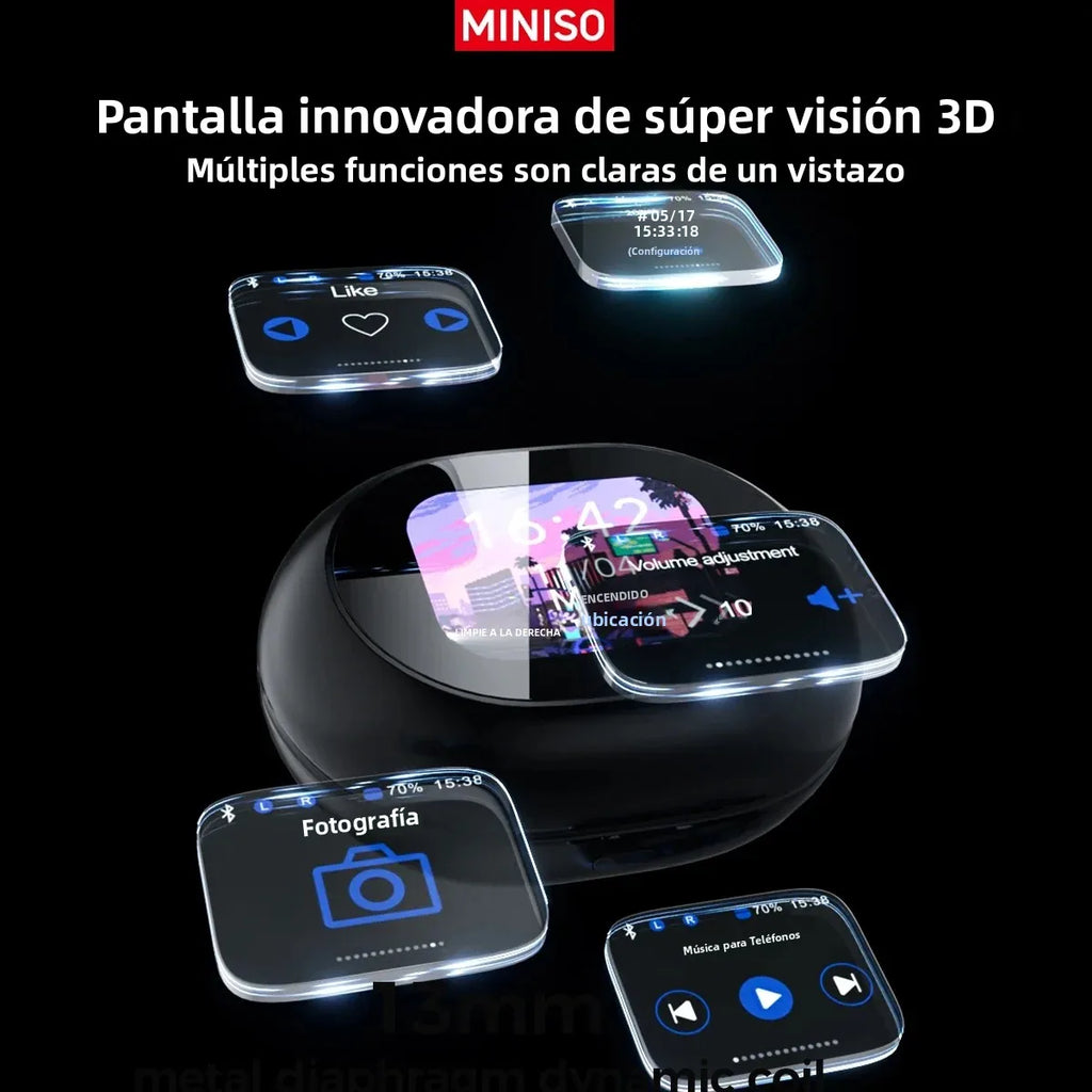 MINISO MS188 Auriculares Bluetooth con Pantalla Táctil